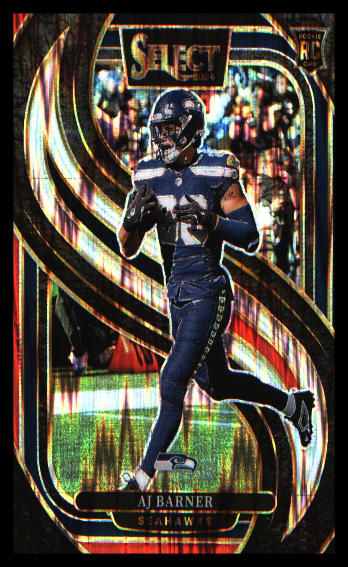 2024 Panini Select Black & Red Prizm Shock #103 AJ Barner Rookie Rookie - Veteran Sports Cards FL