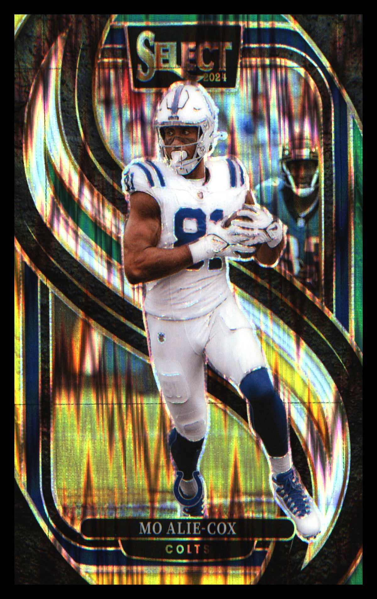 2024 Panini Select Green & Yellow Prizm Shock #184 Mo Alie-Cox - Veteran Sports Cards FL