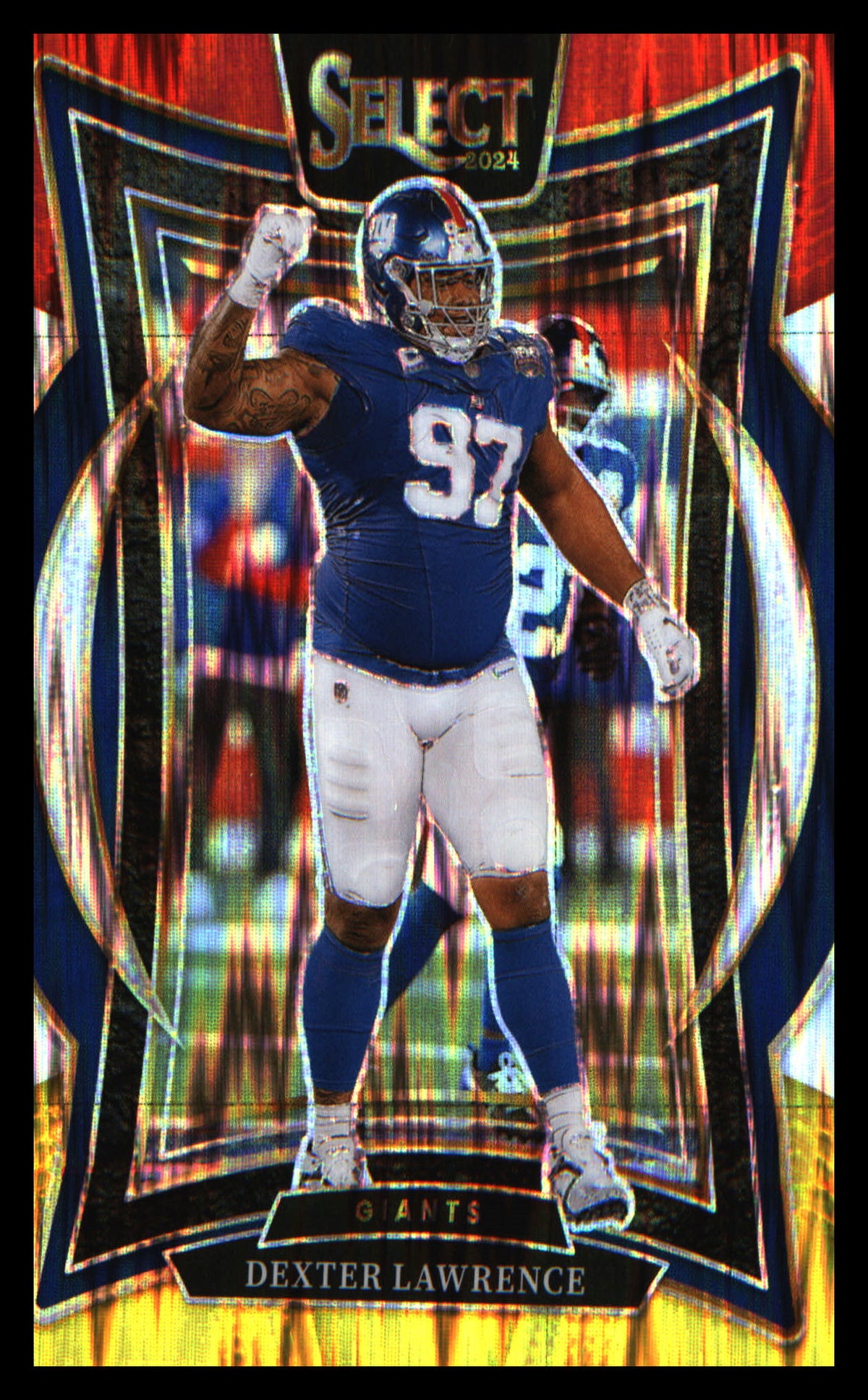 2024 Panini Select Red & Yellow Prizm Shock #52 Dexter Lawrence - Veteran Sports Cards FL