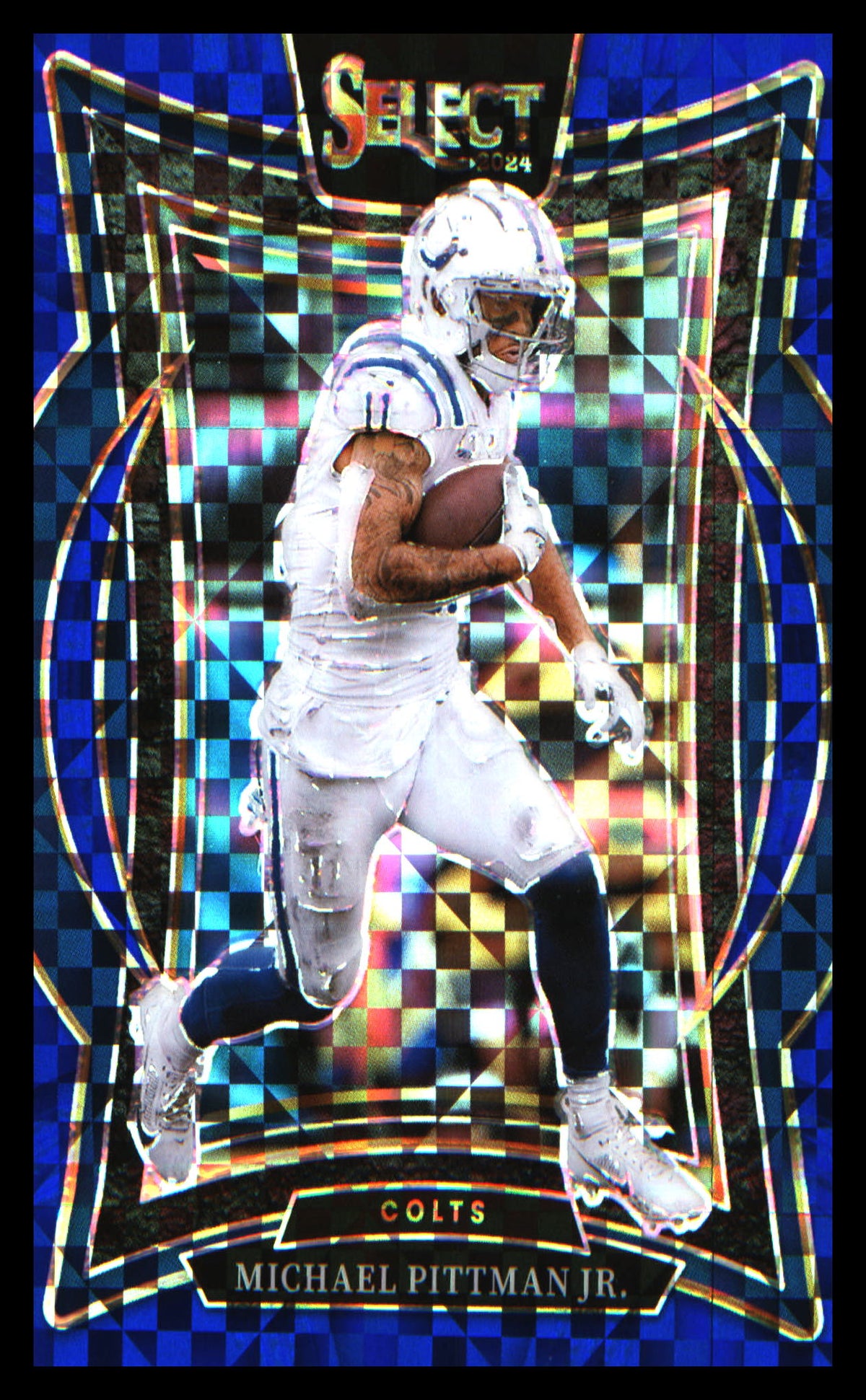 2024 Panini Select Blue checkerboard Prizm #83 Michael Pittman Jr. SN - Veteran Sports Cards FL