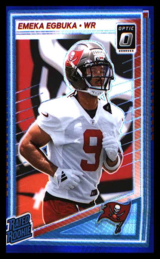 2025 Donruss Optic Blue Hyper #265 Emeka Egbuka Rookie Rookie - Veteran Sports Cards FL