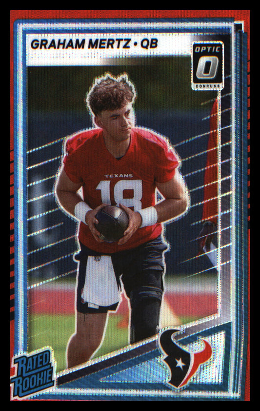 2025 Donruss Optic Rated Rookies Red Wave #347 Graham Mertz Rookie Rookie