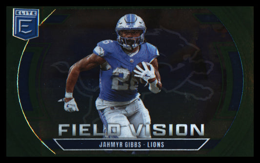 2025 Donruss Elite Field Vision Green #8 Jahmyr Gibbs