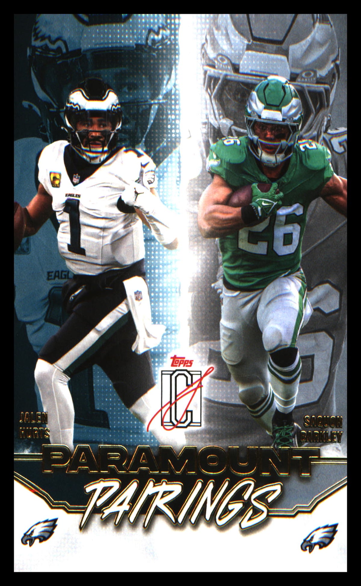 2025 Topps Signature Class Paramount Pairings #PP-5 Saquon Barkley / Jalen Hurts