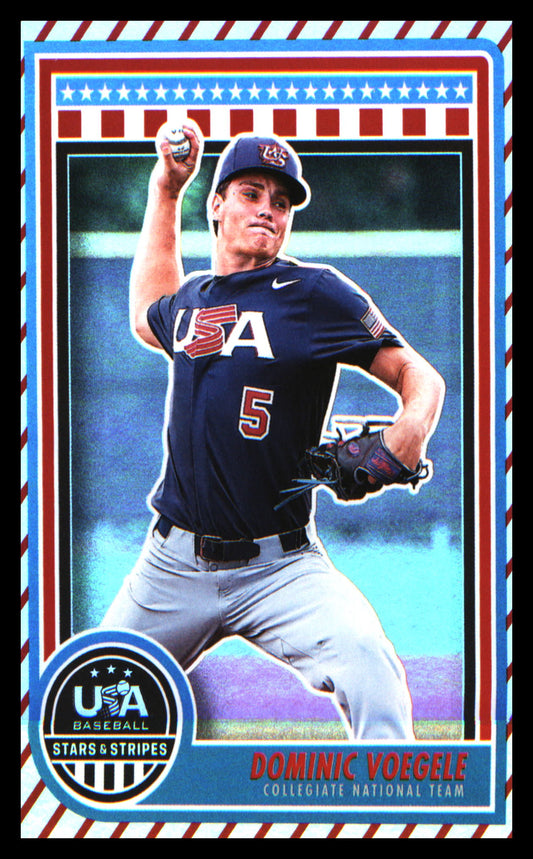 Baseball 2025 Panini Stars & Stripes USA Baseball Stripes #41 Dominic Voegele