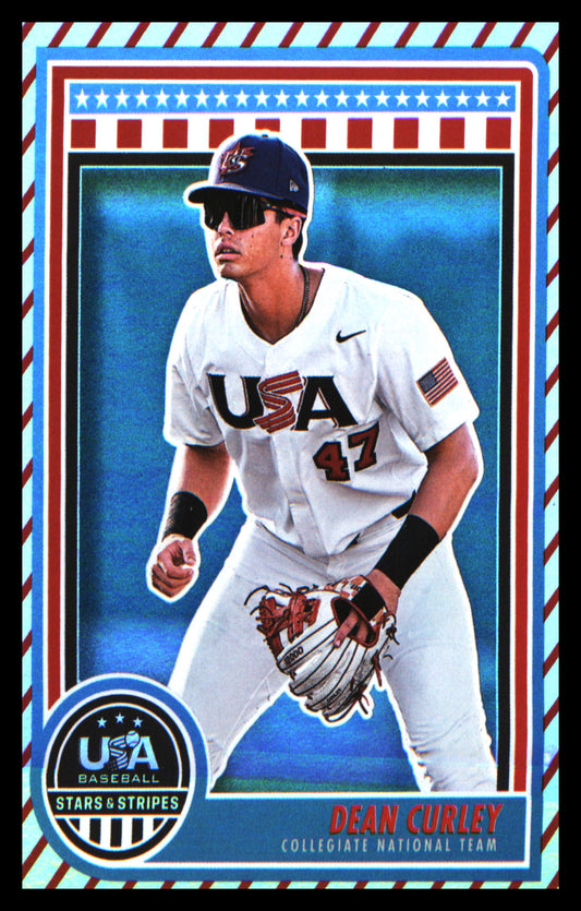 Baseball 2025 Panini Stars & Stripes USA Baseball Stripes #58 Dean Curley
