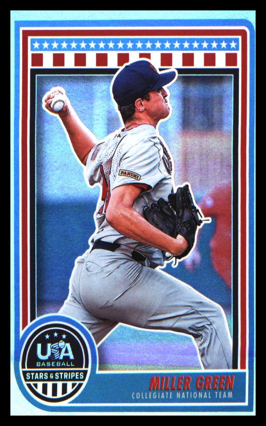 Baseball 2025 Panini Stars & Stripes USA Baseball #88 Miller Green