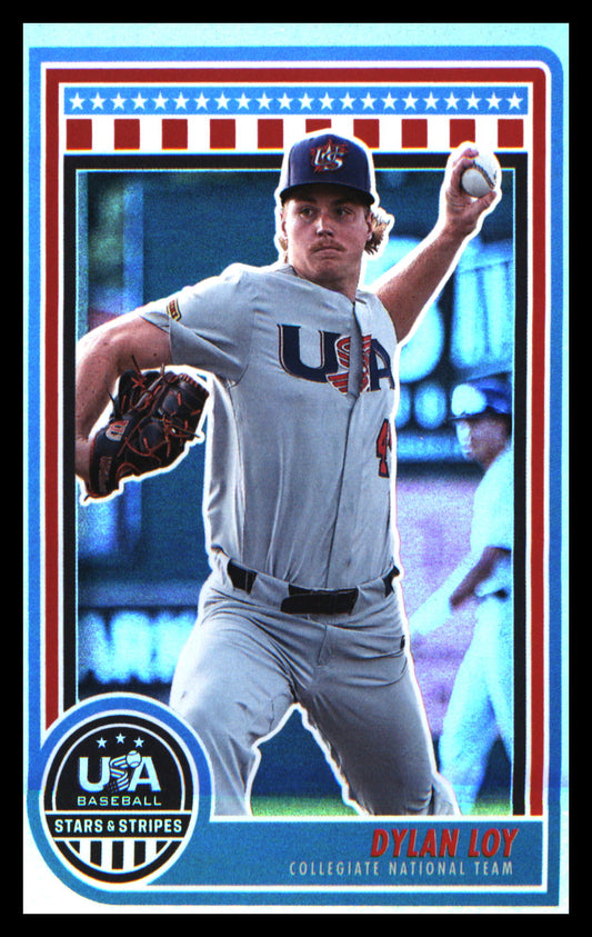 Baseball 2025 Panini Stars & Stripes USA Baseball Stars #6 Dylan Loy