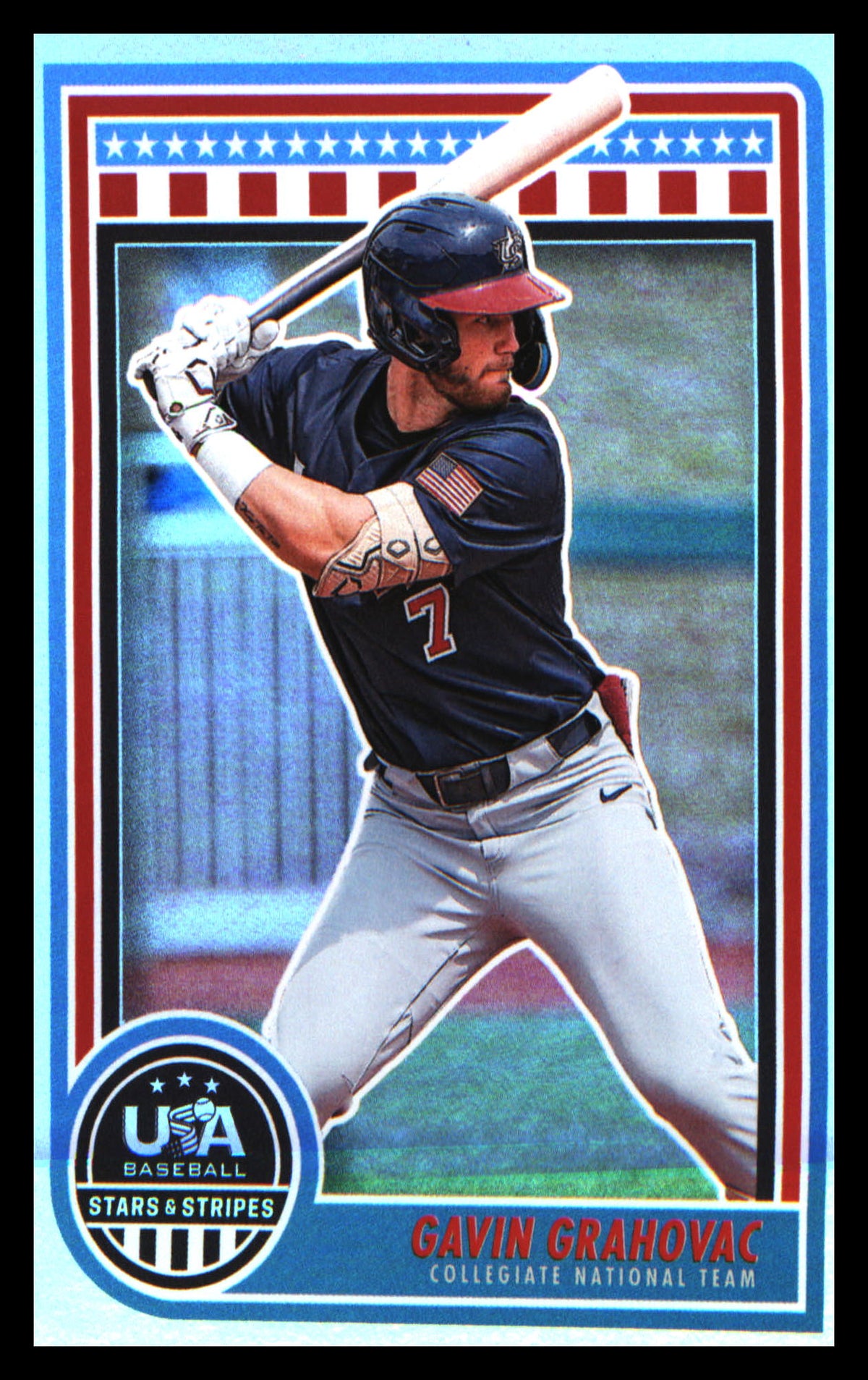 Baseball 2025 Panini Stars & Stripes USA Baseball #7 Gavin Grahovac