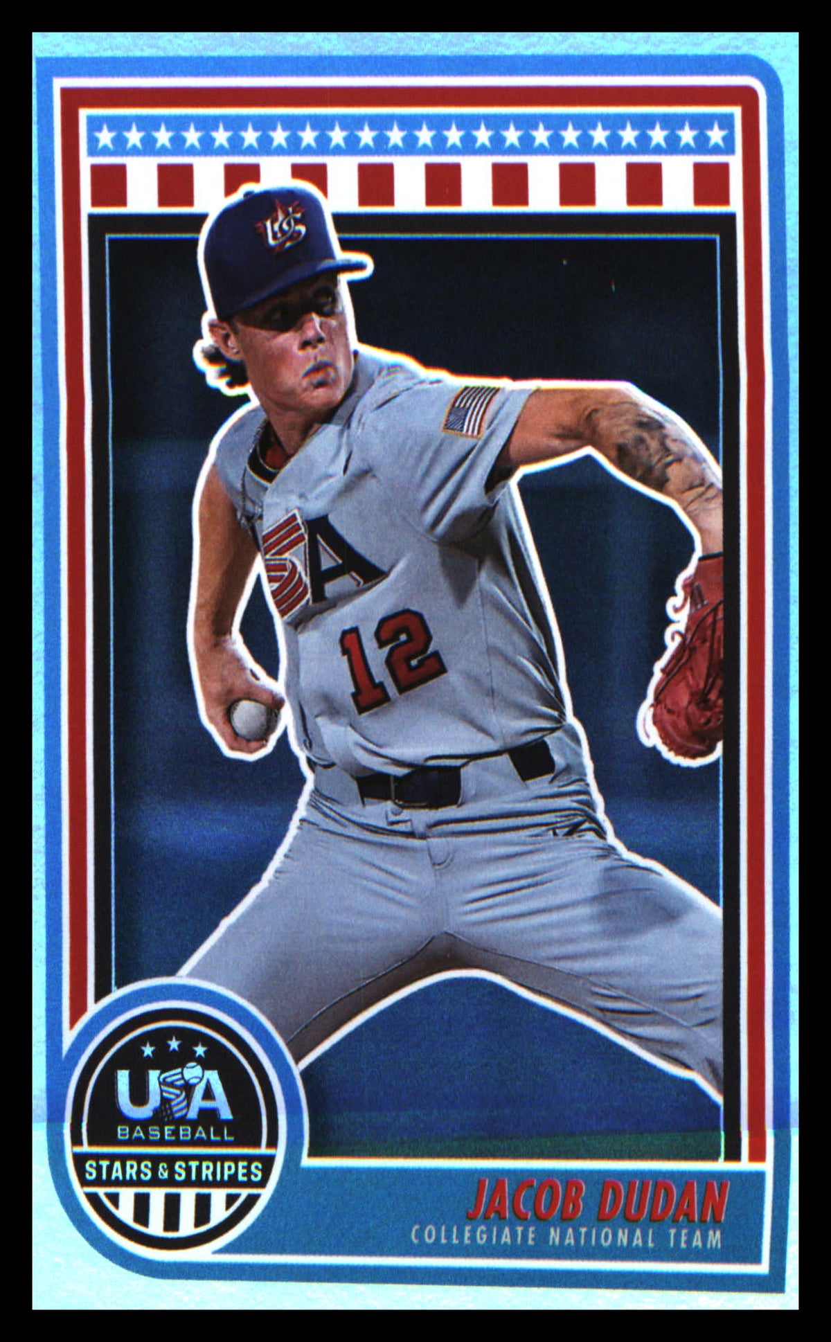 Baseball 2025 Panini Stars & Stripes USA Baseball #83 Jacob Dudan