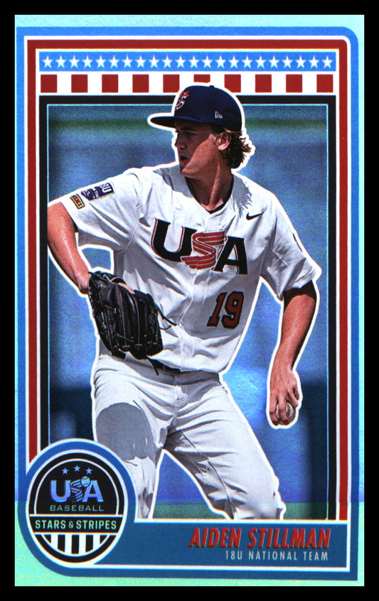 Baseball 2025 Panini Stars & Stripes USA Baseball #46 Aiden Stillman