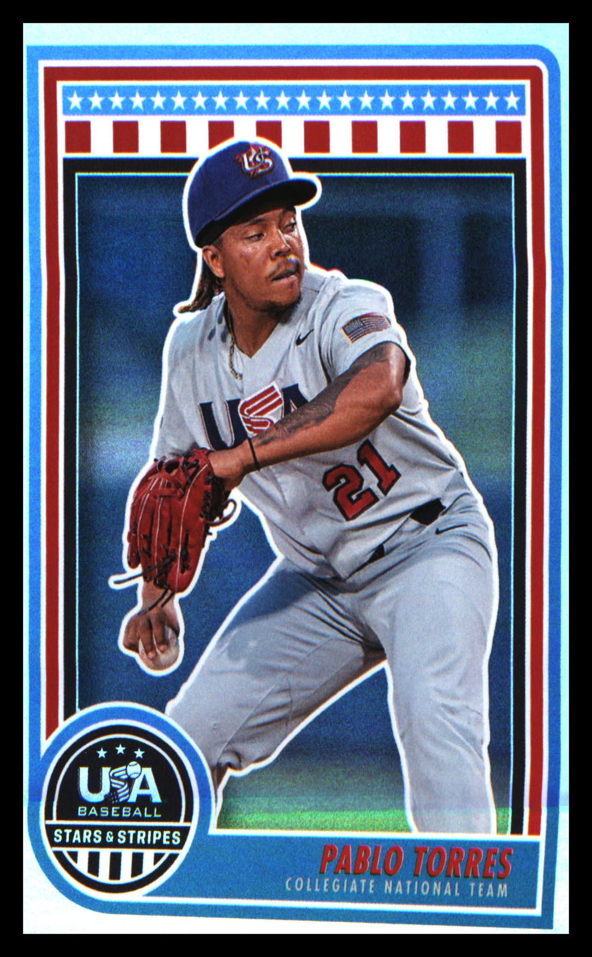 Baseball 2025 Panini Stars & Stripes USA Baseball #65 Pablo Torres