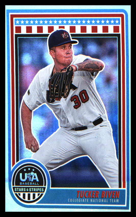 Baseball 2025 Panini Stars & Stripes USA Baseball #82 Tucker Biven