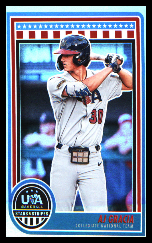 Baseball 2025 Panini Stars & Stripes USA Baseball #72 AJ Gracia