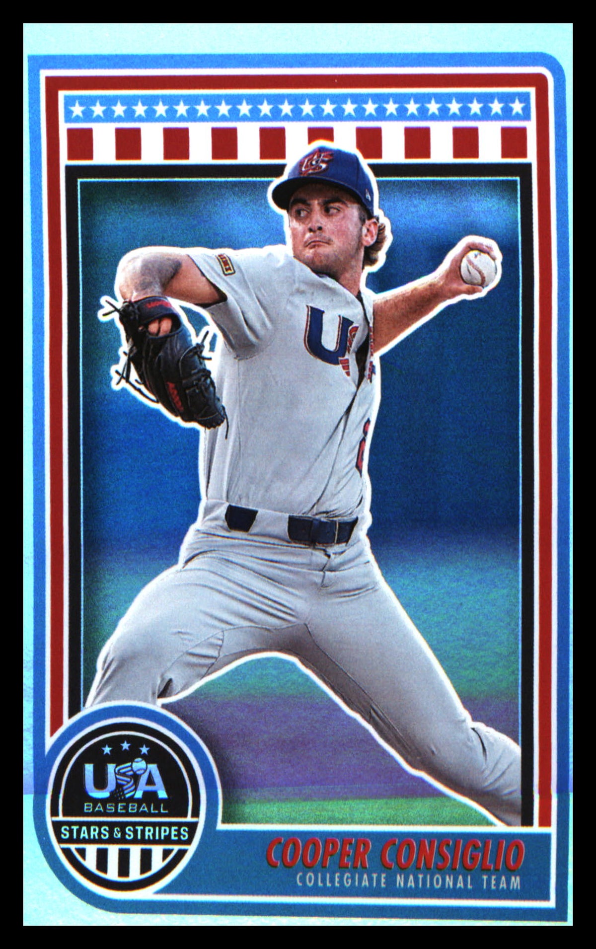Baseball 2025 Panini Stars & Stripes USA Baseball #30 Cooper Consiglio