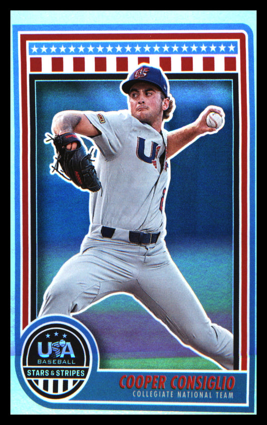 Baseball 2025 Panini Stars & Stripes USA Baseball #30 Cooper Consiglio
