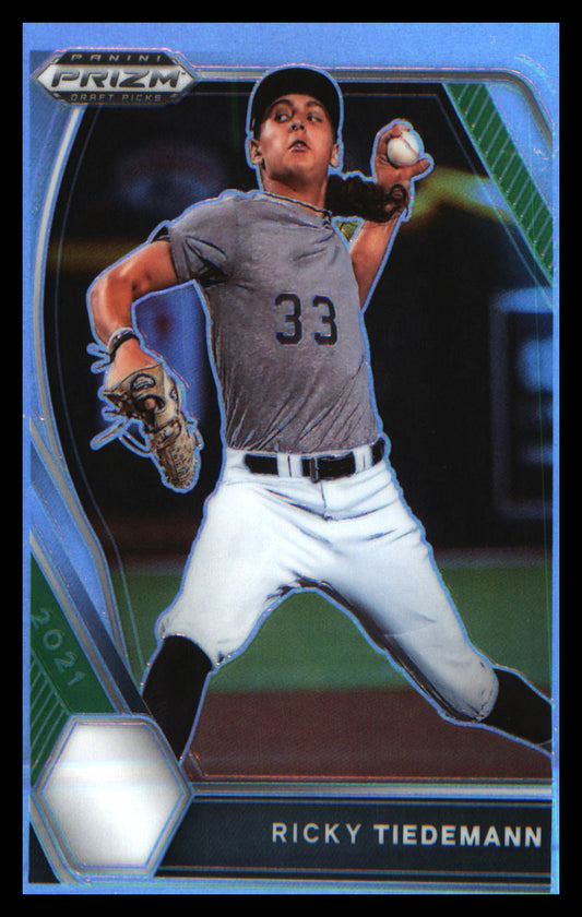 Baseball 2021 Panini Prizm Draft Picks Silver Prizm #PDP91 Ricky Tiedemann