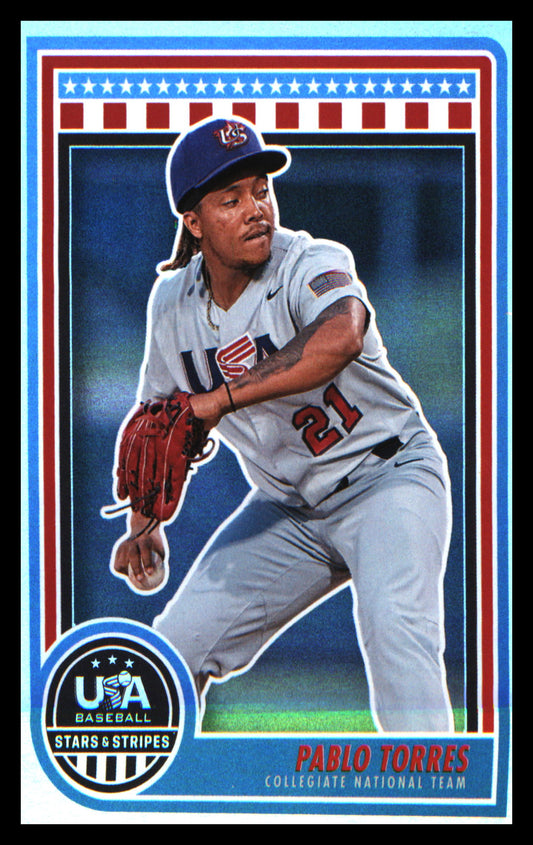 Baseball 2025 Panini Stars & Stripes USA Baseball #65 Pablo Torres