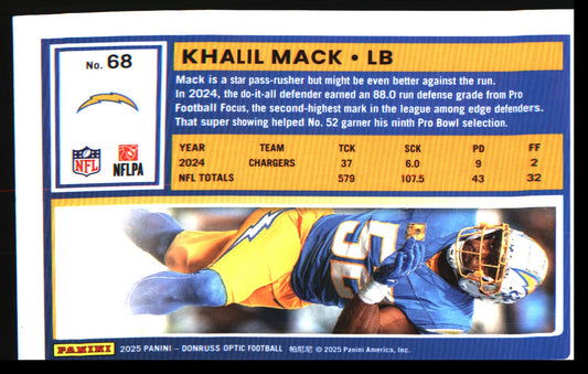 Football 2025 Donruss Optic #68 Khalil Mack