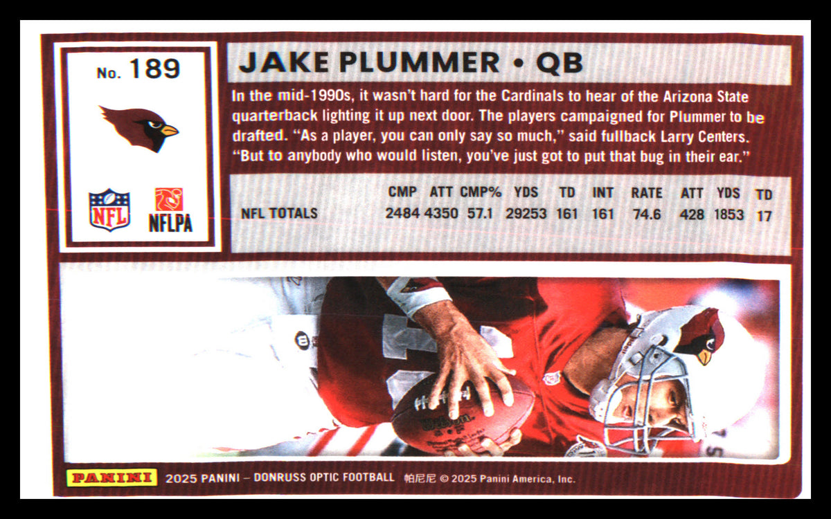 Football 2025 Donruss Optic #189 Jake Plummer