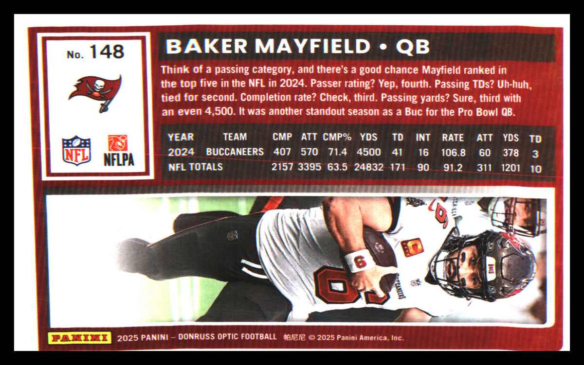 Football 2025 Donruss Optic #148 Baker Mayfield