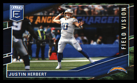 Football 2022 Donruss Elite Field Vision Green #FV2 Justin Herbert