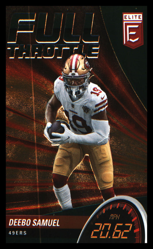 Football 2022 Donruss Elite Full Throttle Green #FT14 Deebo Samuel