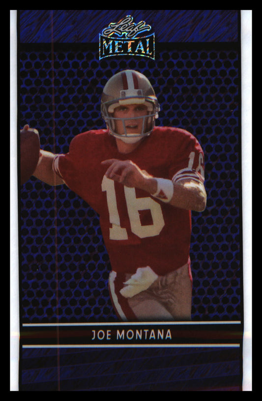 2025 Leaf Metal Purple Pre-Production Proof Joe Montana #/1 49ers