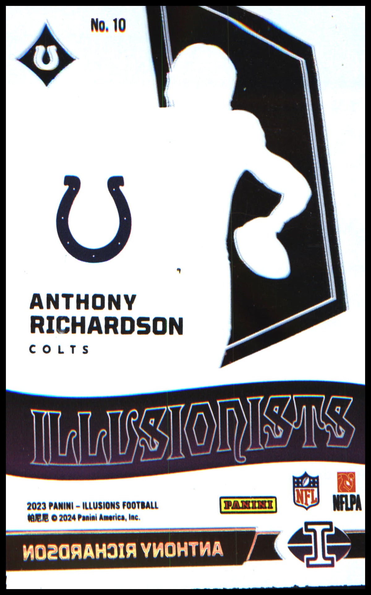 Football 2023 Panini Illusions Illusionists Emerald #10 Anthony Richardson