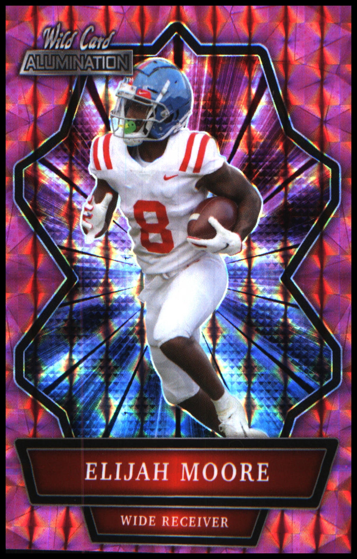 Football 2021 Wild Card Alumination Pink Holo-Lux #ABC-38 Elijah Moore