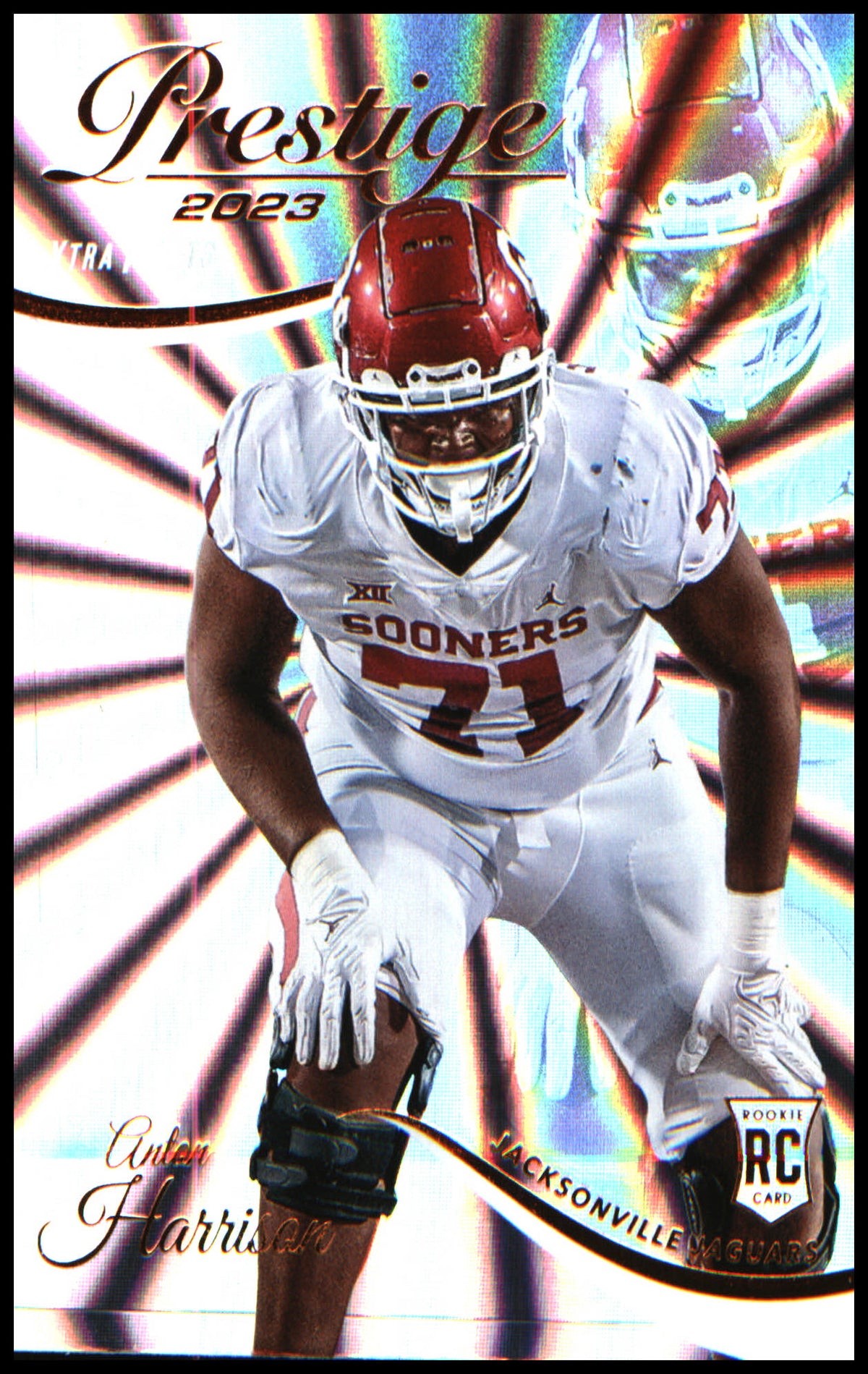 Football 2023 Panini Prestige Xtra Points Sunburst #303 Anton Harrison RC RC
