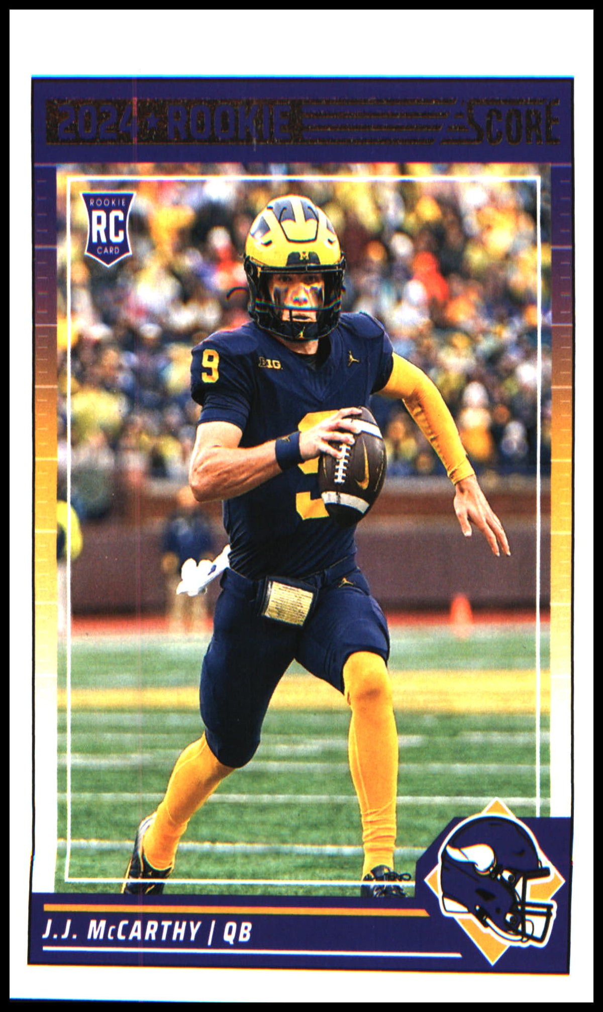 Football 2024 Score #304 J.J. McCarthy RC RC