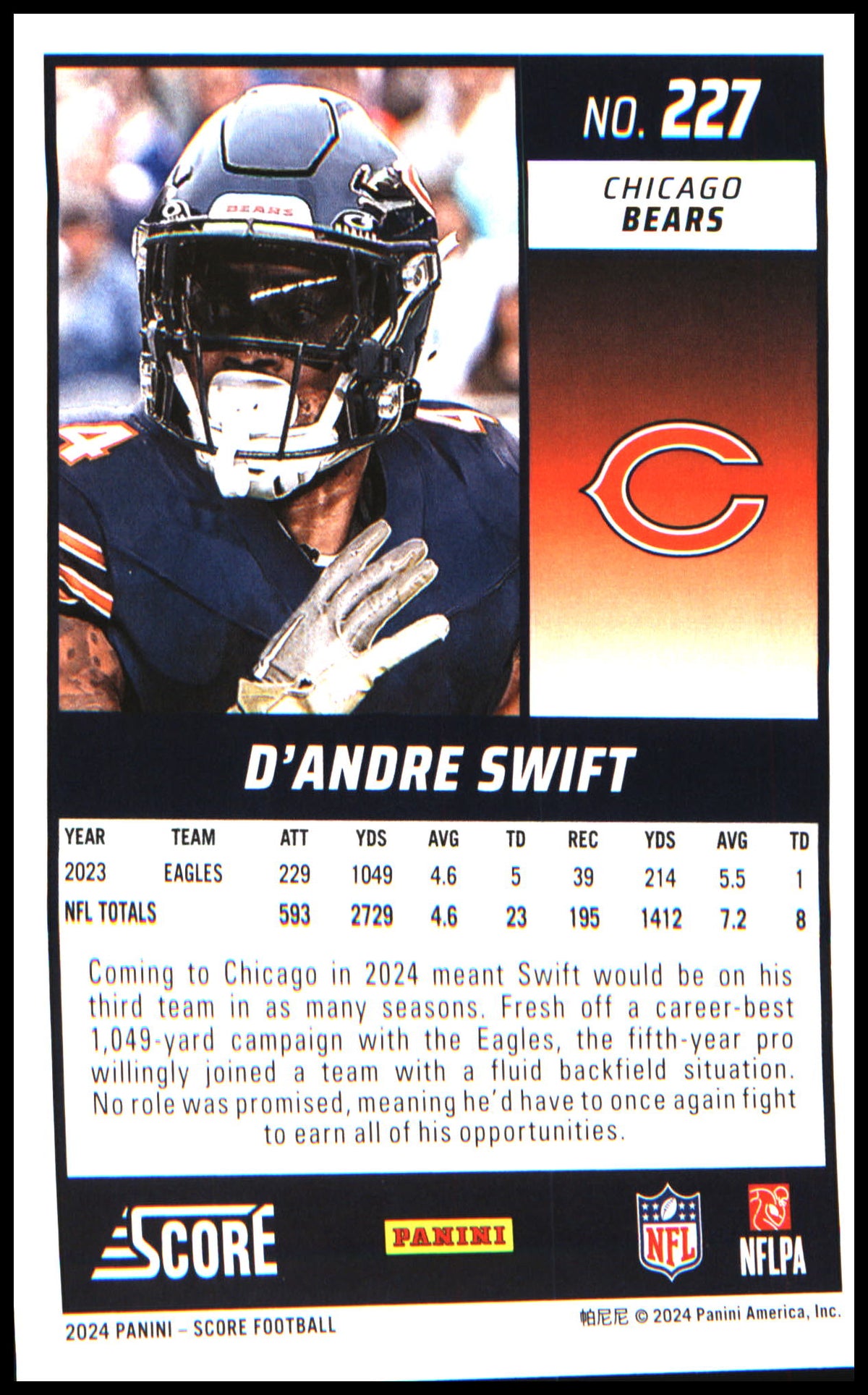 Football 2024 Score #227 D'Andre Swift