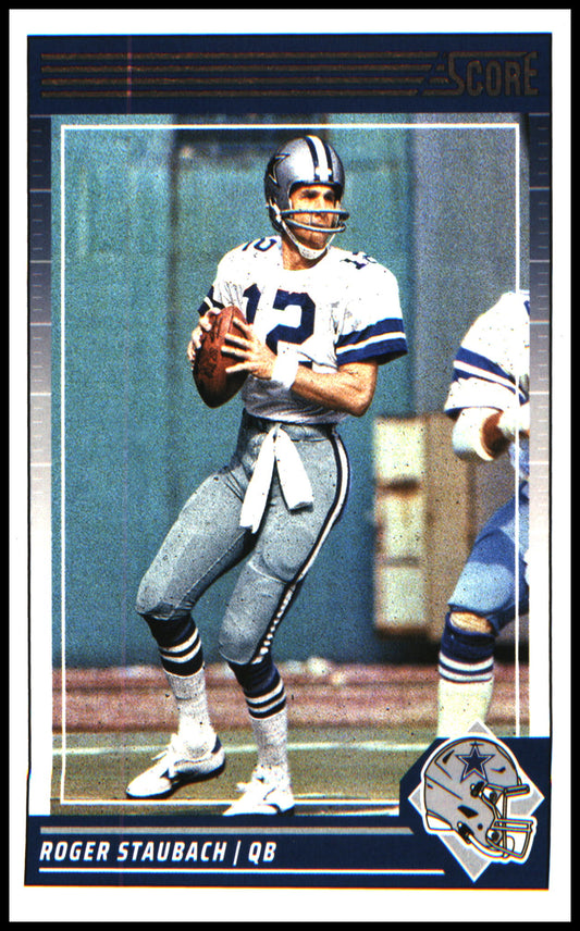 Football 2024 Score Red #296 Roger Staubach