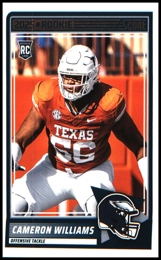 Football 2025 Score #66 Cameron Williams RC RC
