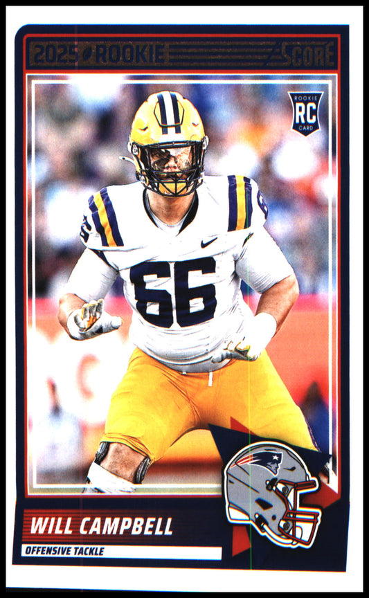 Football 2025 Score #25 Will Campbell RC RC