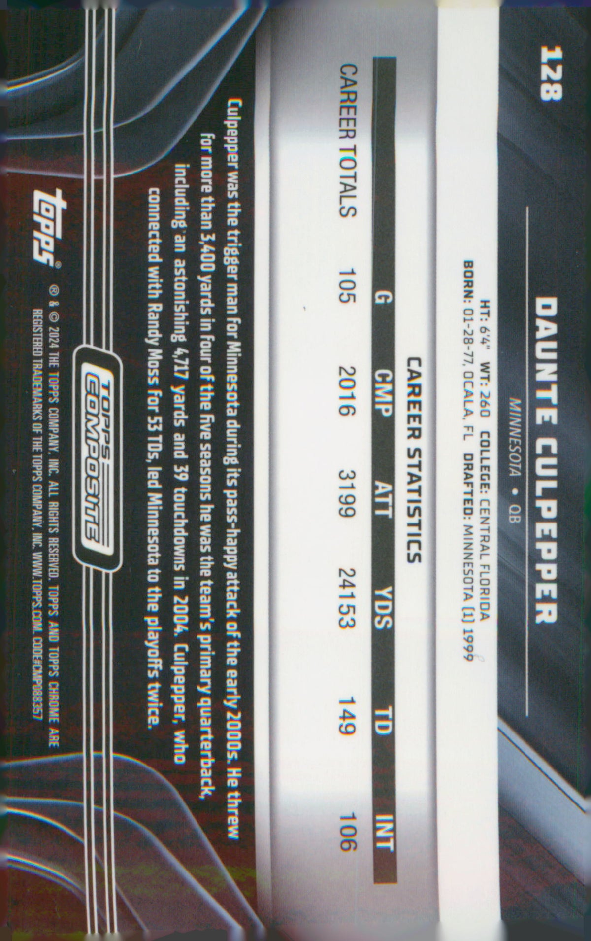 Football 2023 Topps Composite #128 Daunte Culpepper