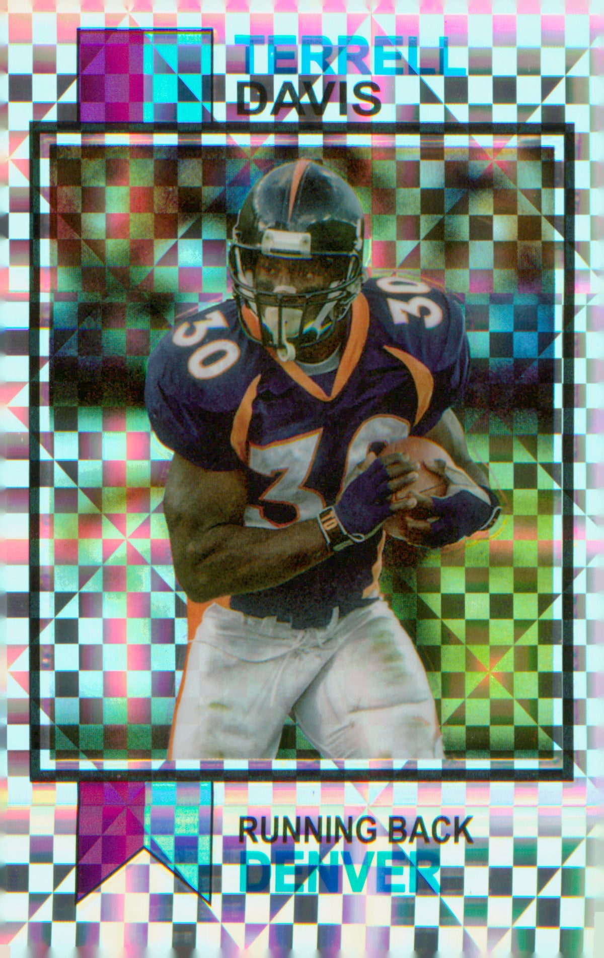 2023 Topps Composite 1973 Topps Football X-Fractor #1973-9 Terrell Davis