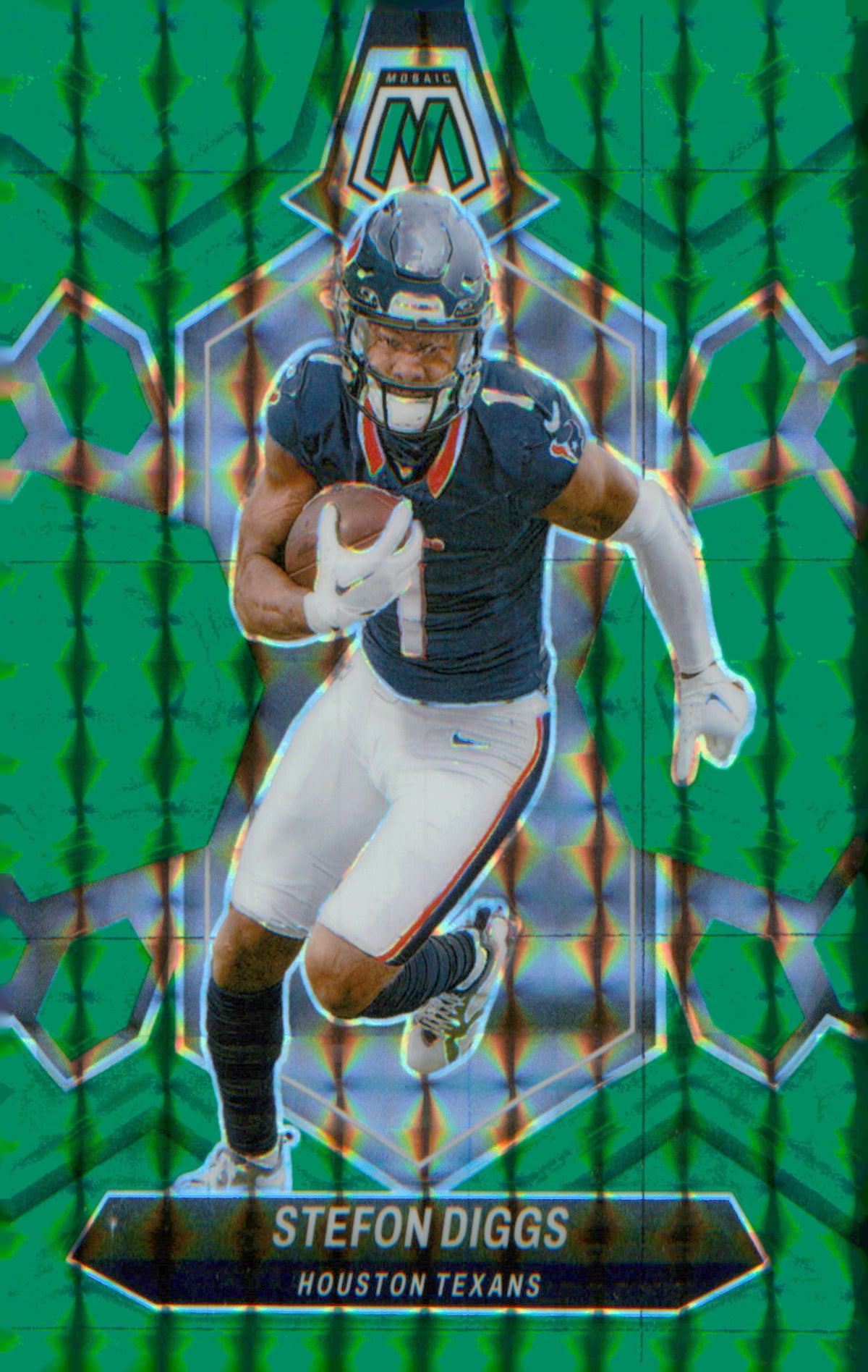 Football 2024 Panini Mosaic Mosaic Green #87 Stefon Diggs