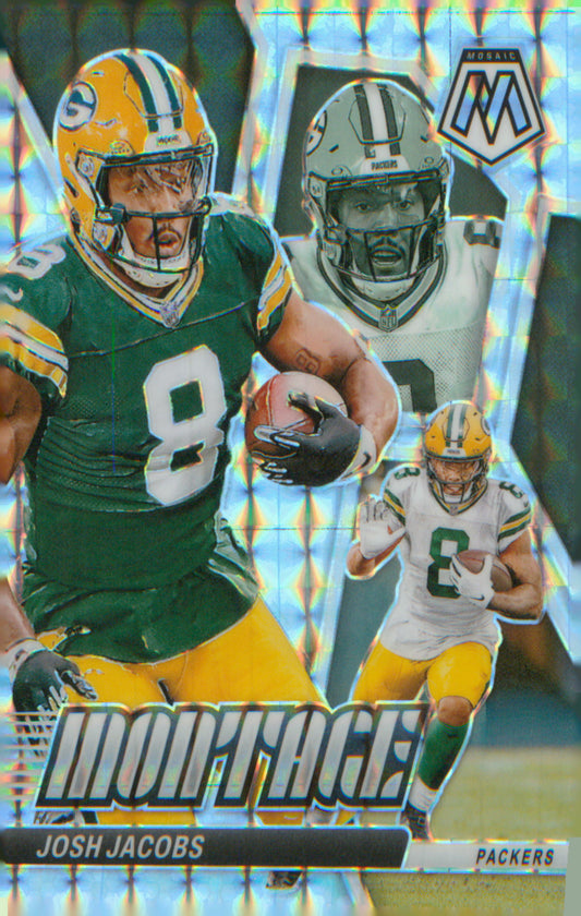 Football 2024 Panini Mosaic Montage Silver #M-17 Josh Jacobs