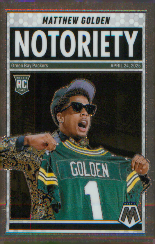 Football 2025 Panini Mosaic Notoriety #21 Matthew Golden