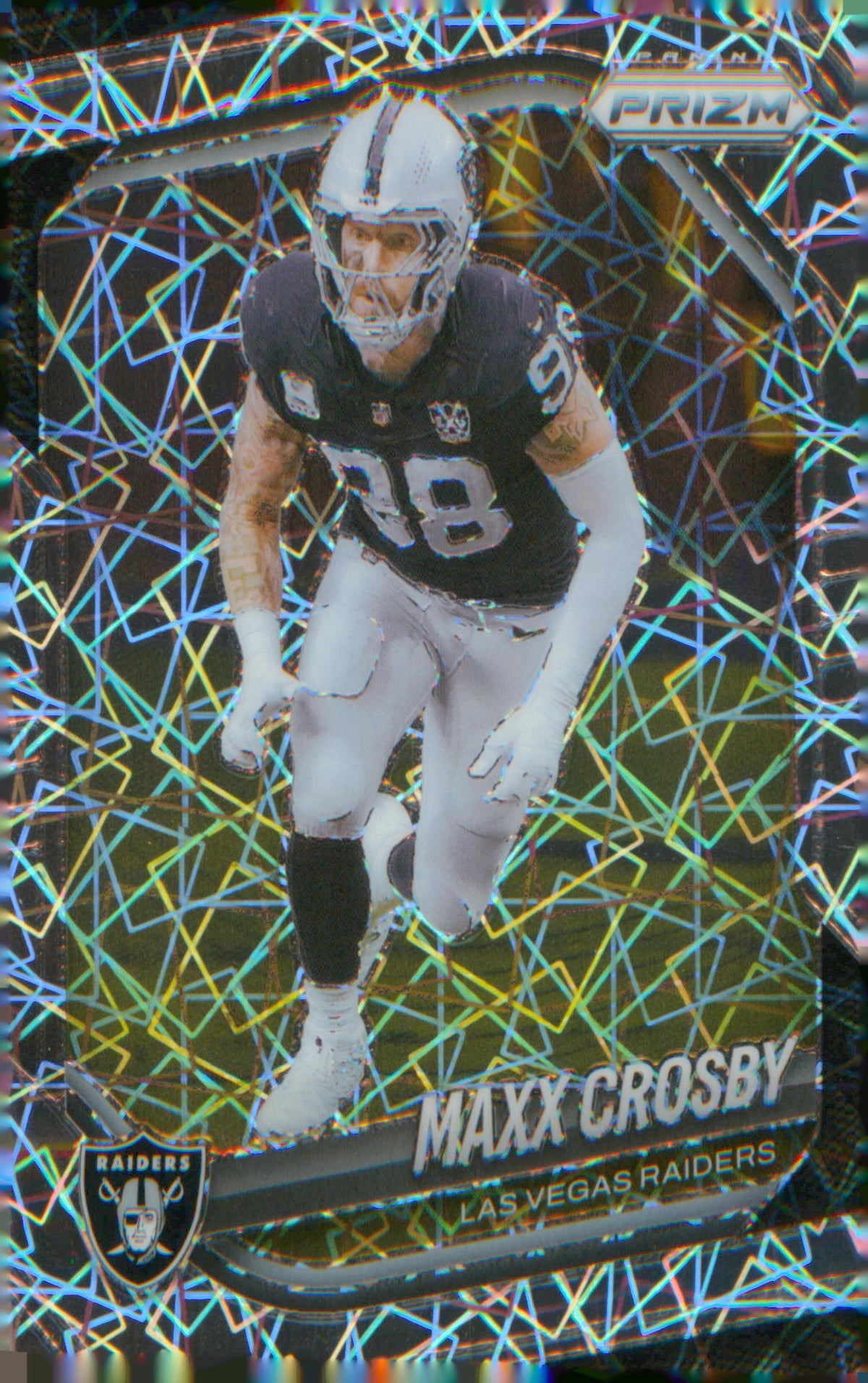 Football 2025 Panini Prizm Lazer #195 Maxx Crosby