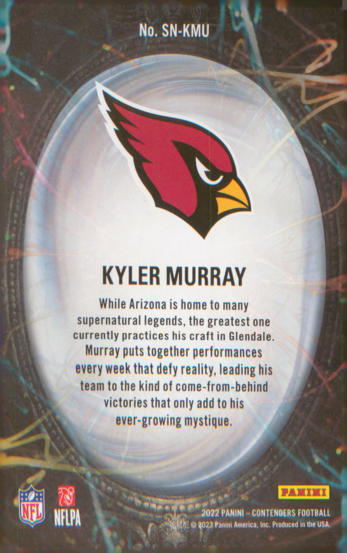 Football 2022 Panini Contenders Supernatural Emerald #SN-KMU Kyler Murray