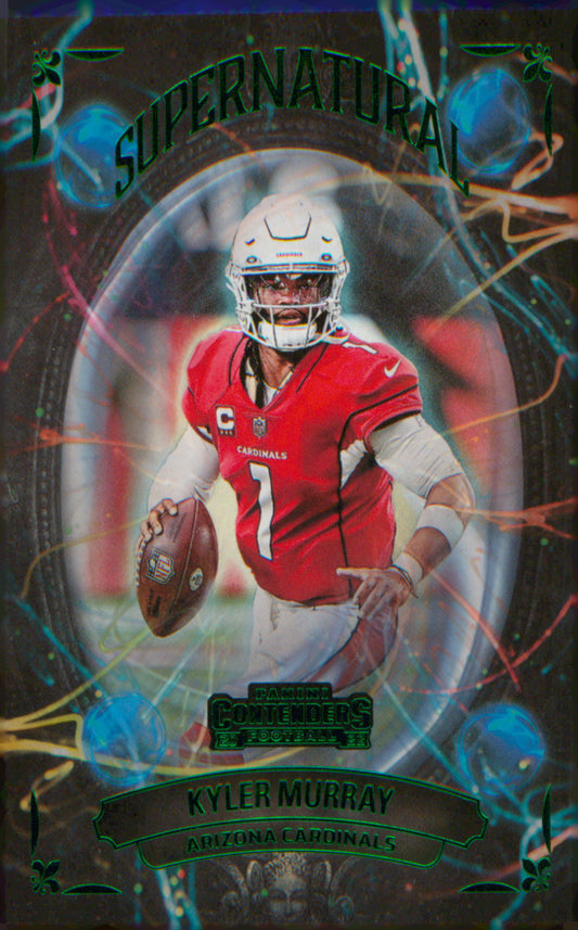 Football 2022 Panini Contenders Supernatural Emerald #SN-KMU Kyler Murray
