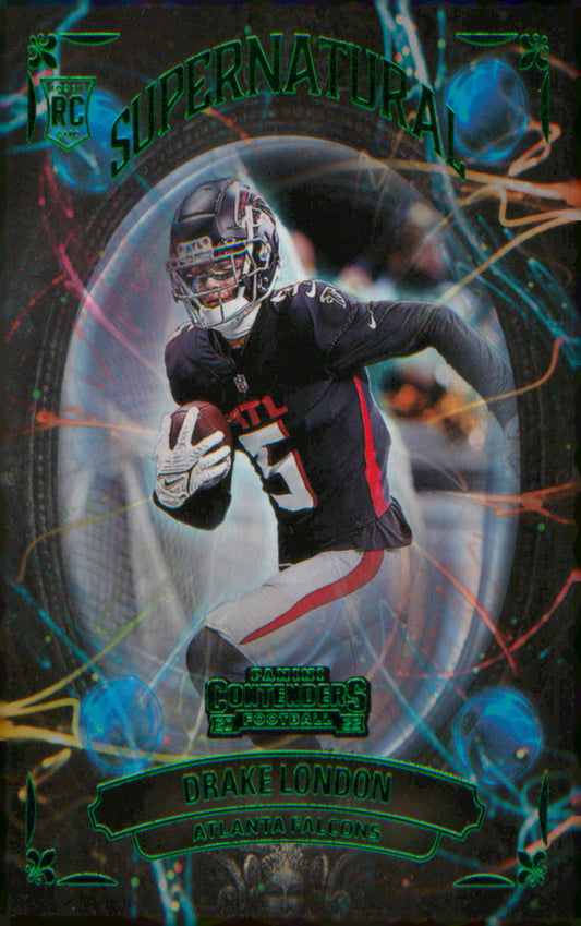 Football 2022 Panini Contenders Supernatural Emerald #SN-DLO Drake London