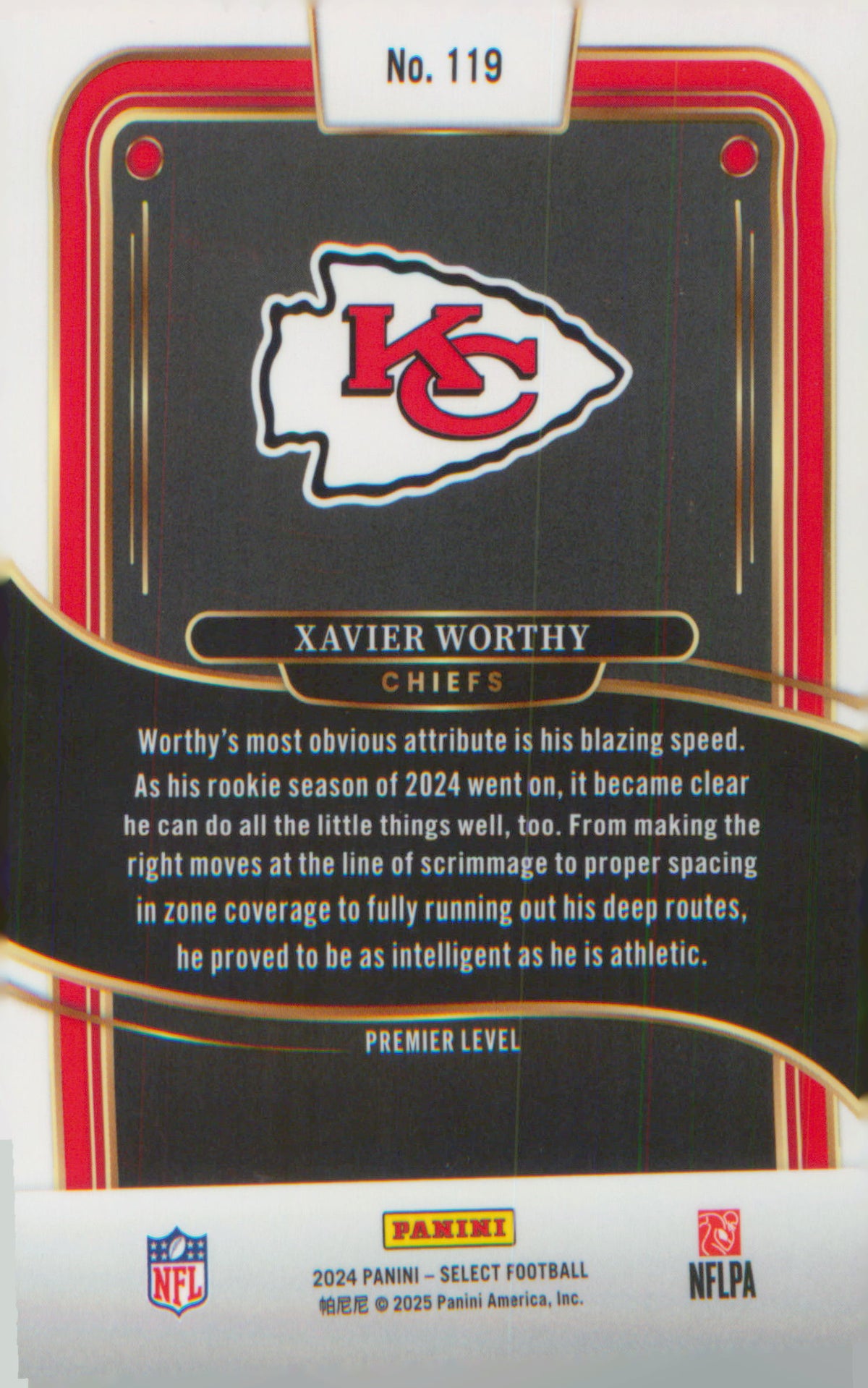 Football 2024 Panini Select #119 Xavier Worthy RC RC