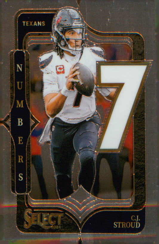 Football 2024 Panini Select Select Numbers Prizm #18 C.J. Stroud