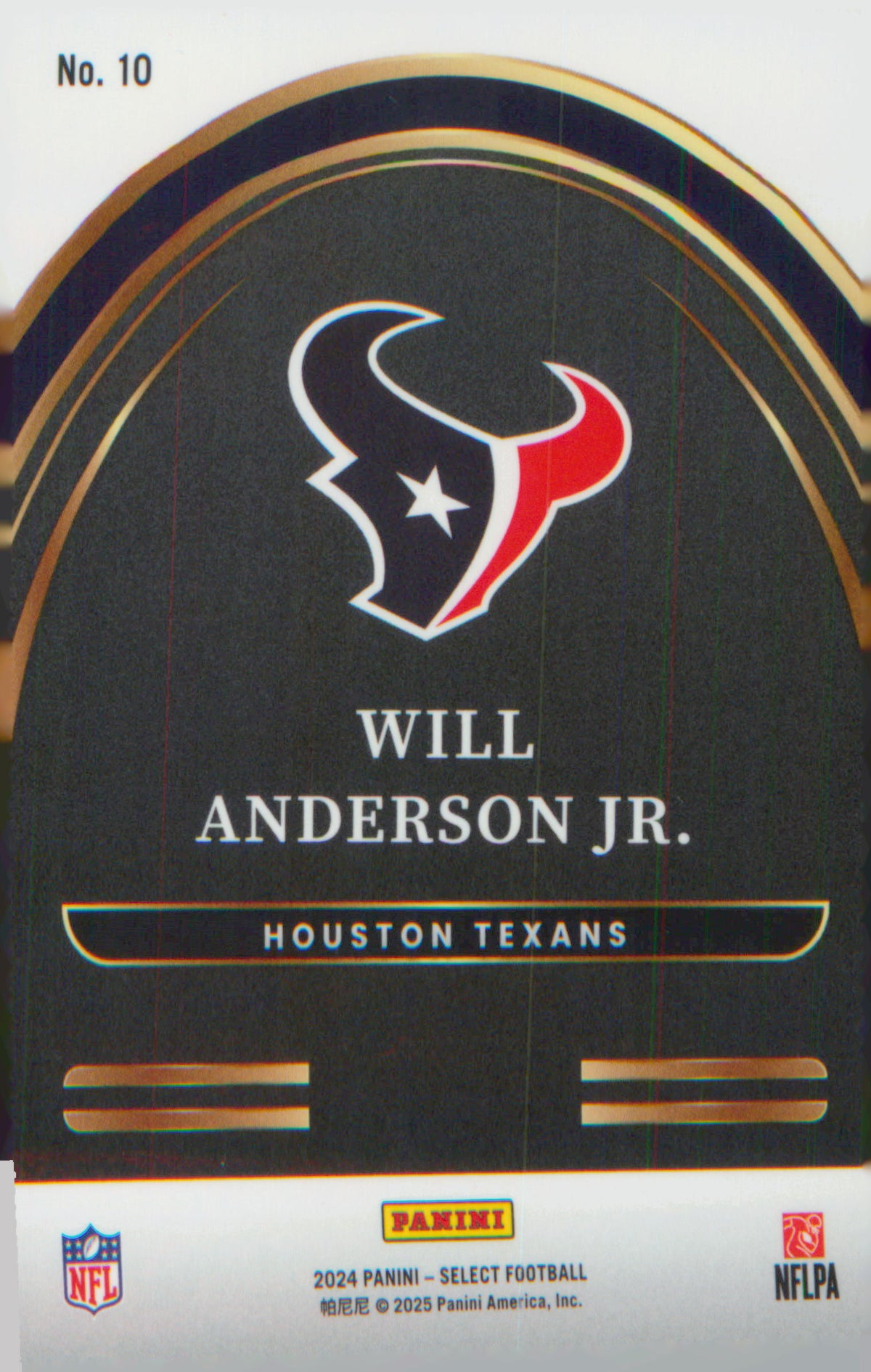 Football 2024 Panini Select Select Future #10 Will Anderson Jr.