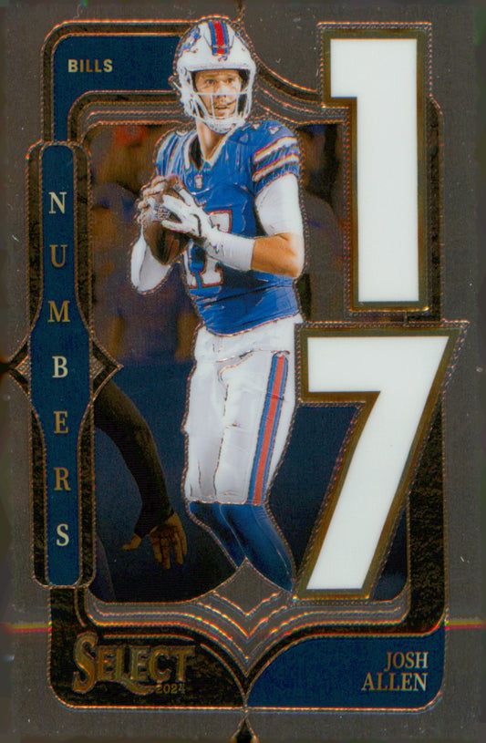 Football 2024 Panini Select Select Numbers #10 Josh Allen