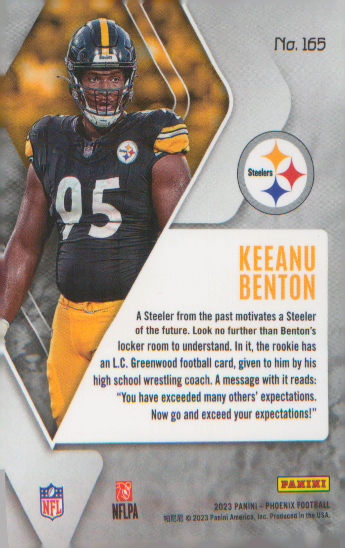 Football 2023 Panini Phoenix #165 Keeanu Benton RC RC